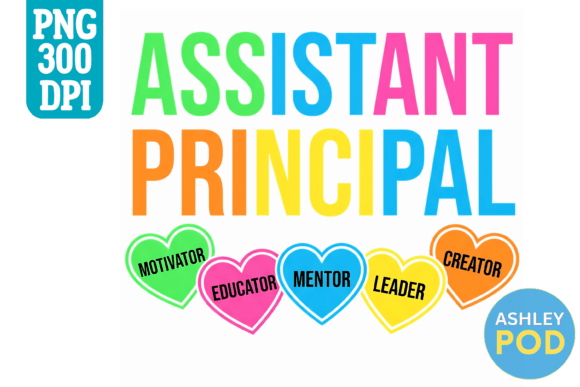 Assistant Principal PNG Sublimation: Elevating School Spirit with Precision and Style