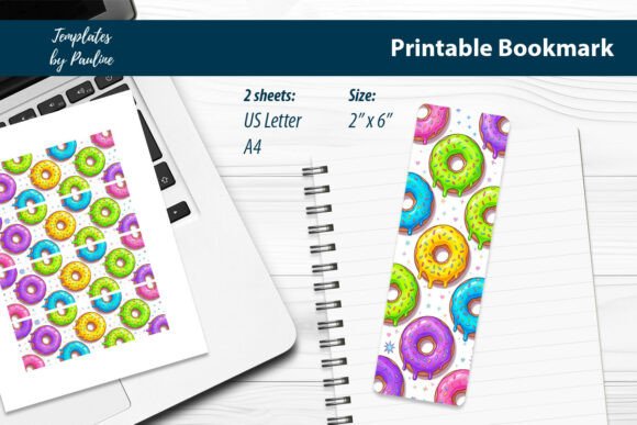 Donut Bookmark Party Favors Printable