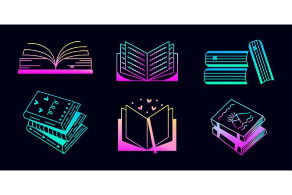 Gradient Neon Book Set