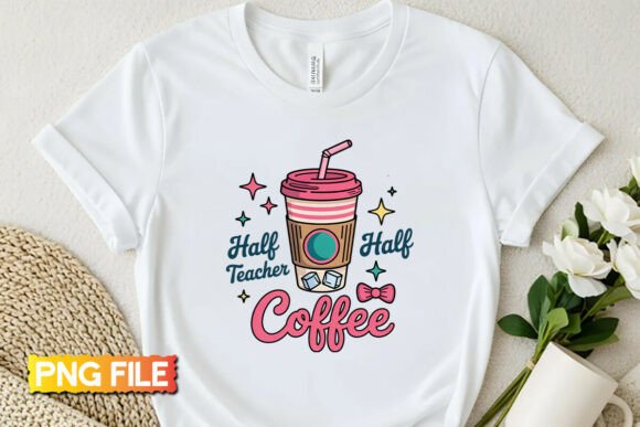 Half Coffee Half Teacher PNG: The Ultimate Digital Asset for Educator Creativity