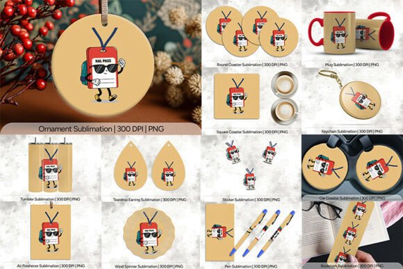 Hall Pass Cartoon School Sublimation PNG: A Comprehensive Guide to the 14-Product Digital Bundle