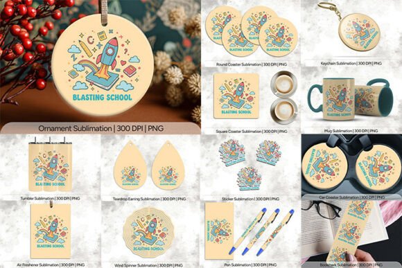 Igniting Creativity: The Versatility of Blasting School Rocket Sublimation PNG for Educational Merchandise