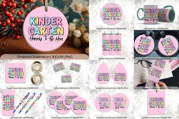 Kindergarten Happy to Be Here Sublimation Bundle