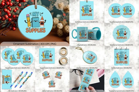 My Supplies Sublimation PNG Bundle