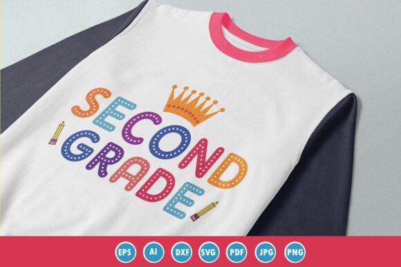 Second Grade Typography T-Shirt Design