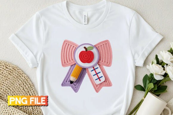 Teacher Pencil Paper Bow PNG Design